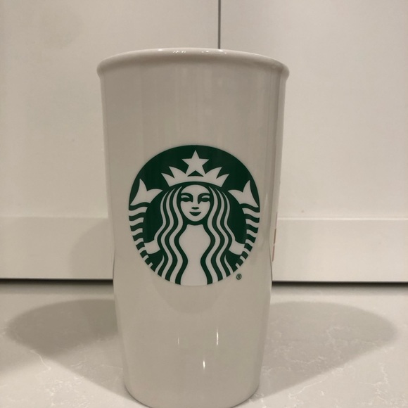 Disneyland Magic Kingdom Starbucks 12oz Tumbler Ceramic Cup w Lid - Picture 2 of 6